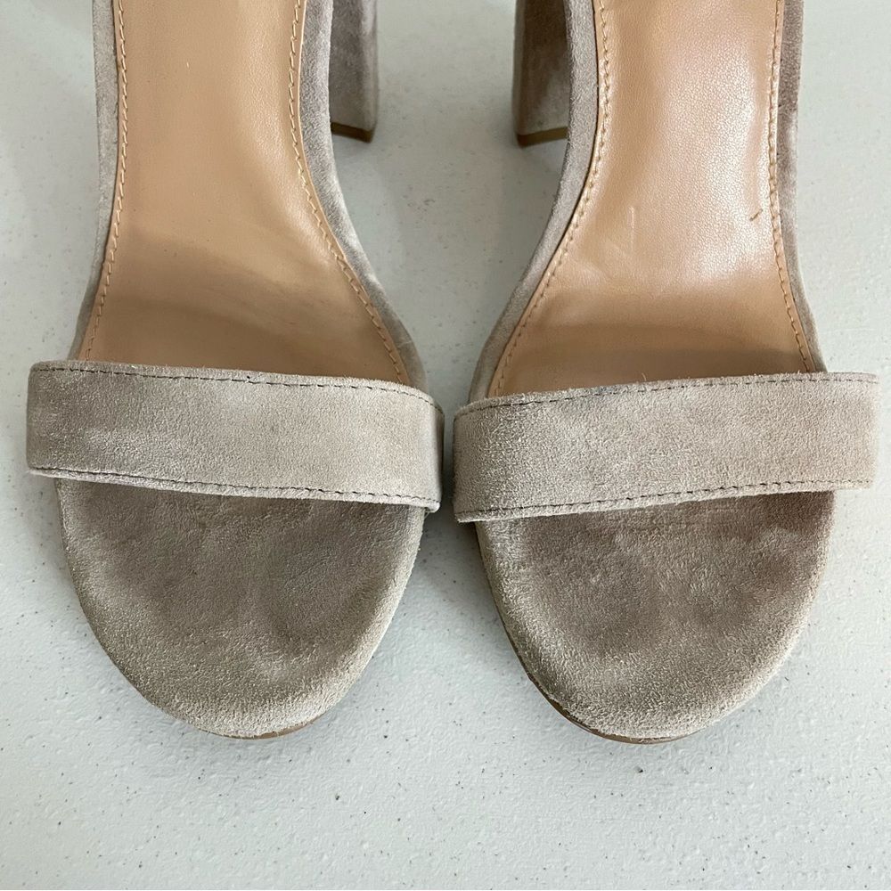 Steve Madden Carrson Blush Suede Heeled Sandals Size 10 - Picture 3 of 14
